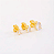 Trio Brincos Banhados Ouro 18K Zircônia Gota - Imagem 1