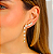 Brinco Ear Cuff Zircônias Gotas Banho de Ouro 18k - Imagem 1