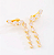 Brinco Ear Cuff Zircônias Gotas Banho de Ouro 18k - Imagem 3