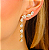 Brinco Ear Cuff Zircônias Gotas Banho de Ouro 18k - Imagem 2