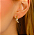 Brinco Argola Click Cravejado Banho Ouro 18K - Imagem 1