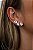 Brinco Ear Cuff com Cristais Redondos 18K - Imagem 1