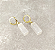 Brinco de Selenita Bruto "Limpa e Energiza" - Argola - Banho ouro - Imagem 3