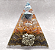 Orgonite com Apatita Azul, Rosa do Deserto, Calcita Laranja, Quartzo Cristal e Pirita 12cm "Criatividade-Clareza Mental-Disposição-Harmonia-Prosperidade" - Imagem 1