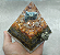 Orgonite com Apatita Azul, Rosa do Deserto, Calcita Laranja, Quartzo Cristal e Pirita 12cm "Criatividade-Clareza Mental-Disposição-Harmonia-Prosperidade" - Imagem 4