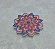 Incensário Mandala Flor de Lótus com ímã - Amarelo/Azul/Branco - Imagem 1