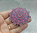 Incensário Mandala Flor de Lótus com ímã - Rosa/Azul/Vermelho - Imagem 3