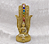 Incensário Mão Hamsá Sete Chakras - Buda acenando - Dourado com brilho - Imagem 2