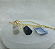 Pingente Cascata Cianita Azul, Selenita e Turmalina Negra - Dourado. - Imagem 4