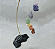 Sino de Mesa 7 Chakras - Base em Obsidiana Negra - Imagem 3