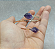 Bracelete Ametista Duas Pedras Regulável - Dourado - Imagem 2