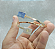Bracelete Selenita e Cianita Azul Duas Pedras Regulável - Dourado - Imagem 2