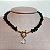 Choker Obsidiana Negra com Fecho Bóia e Pingente de Cristal - Imagem 2