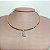 Choker lisa com pingente Água Marinha - Semijoia - Imagem 2