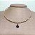 Choker lisa com pingente Ametista - Semijoia - Imagem 2
