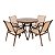 Conjunto de mesa Lótus Tampo Liso com 4 Poltronas - Imagem 1