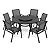 Conjunto de mesa Lótus Giro Externo com 6 Cadeiras - Imagem 1