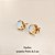 Brinco redondo Meia Coroa 10mm Pedras Naturais Banhado a Ouro - Imagem 7