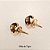 Brinco redondo Meia Coroa 8mm Pedras Naturais Esfera Banhado a Ouro - Imagem 2