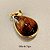 Pingente Gota 13x18mm Pedras Naturais Banhado a Ouro Abaulado Canovão - Imagem 4