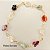 Pulseira Pedras Naturais Cores Sortidas 10 Pedras banhada a ouro - Imagem 3