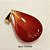 Pingente Gota Pedras Naturais. Banhado a Ouro 13x18mm Abaulado Pino a - Imagem 4