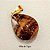 Pingente Gota Pedras Naturais. Banhado a Ouro 13x18mm Abaulado Pino b - Imagem 3