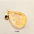 Pingente Gota Pedras Naturais. Banhado a Ouro 13x18mm Abaulado Pino b - Imagem 2