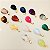 Pingente Gota Pedras Naturais. Banhado a Ouro 13x18mm Abaulado Pino b - Imagem 1