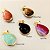 Pingente Gota Agata Rosa 13x18mm. Pedra Natural Banhado a Ouro Canovão - Imagem 7