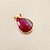 Pingente Gota Agata Rosa 13x18mm. Pedra Natural Banhado a Ouro Canovão - Imagem 5