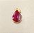 Pingente Gota Agata Rosa 13x18mm. Pedra Natural Banhado a Ouro Canovão - Imagem 6