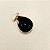 Pingente Gota Obsidiana Negra 13x18mm. Pedras Naturais Banhado a Ouro - Imagem 5