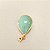 Pingente Gota Quartzo Verde 13x18mm Pedras Naturais banhado a ouro - Imagem 3