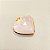 Pingente Coração Quartzo Rosa 26mm. Pedras Naturais Banhado a Ouro - Imagem 3