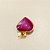 Pingente Coração Agata Rosa 16mm. Pedras Naturais Banhado a Ouro - Imagem 4