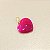 Pingente de Coração Agata Rosa 16mm. Pedras Naturais Banhado a Ouro - Imagem 1