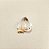 Pingente de Coração Quartzo Cristal 16mm. Pedras Naturais Banhado a Ouro - Imagem 6