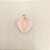Pingente de Coração Quartzo Rosa 16mm. Pedras Naturais Banhado a Ouro - Imagem 4