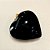 Pingente Coração Obsidiana Negra 26mm. Pedras Naturais Banhado a Ouro - Imagem 1