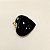 Pingente Coração Obsidiana Negra 26mm. Pedras Naturais Banhado a Ouro - Imagem 5