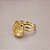 Anel de QUARTZO CITRINO 13x18mm. Pedras Naturais Oval. Banhado a Ouro - Imagem 2