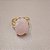 Anel de QUARTZO ROSA 13x18mm. Pedras Naturais Oval. Banhado a Ouro - Imagem 3