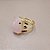 Anel de QUARTZO ROSA 13x18mm. Pedras Naturais Oval. Banhado a Ouro - Imagem 2