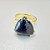 Anel de PEDRA DA ESTRELA 13x18mm. Pedras Naturais Triângulo. Banhado - Imagem 3