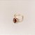 Anel de OLHO DE TIGRE 8x10mm. Pedras Naturais OVAL. Banhado - Imagem 2