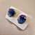 Brinco de QUARTZO AZUL 8x10mm. Pedras Naturais Banhado a Ouro - Imagem 2