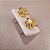 Brinco de CITRINO 8x10mm. Pedras Naturais Banhado a Ouro - Imagem 5