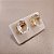 Brinco de CRISTAL 8x10mm. Pedras Naturais Banhado a Ouro - Imagem 2