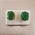 Brinco de QUARTZO VERDE 8x10mm. Pedras Naturais Banhado a Ouro - Imagem 4